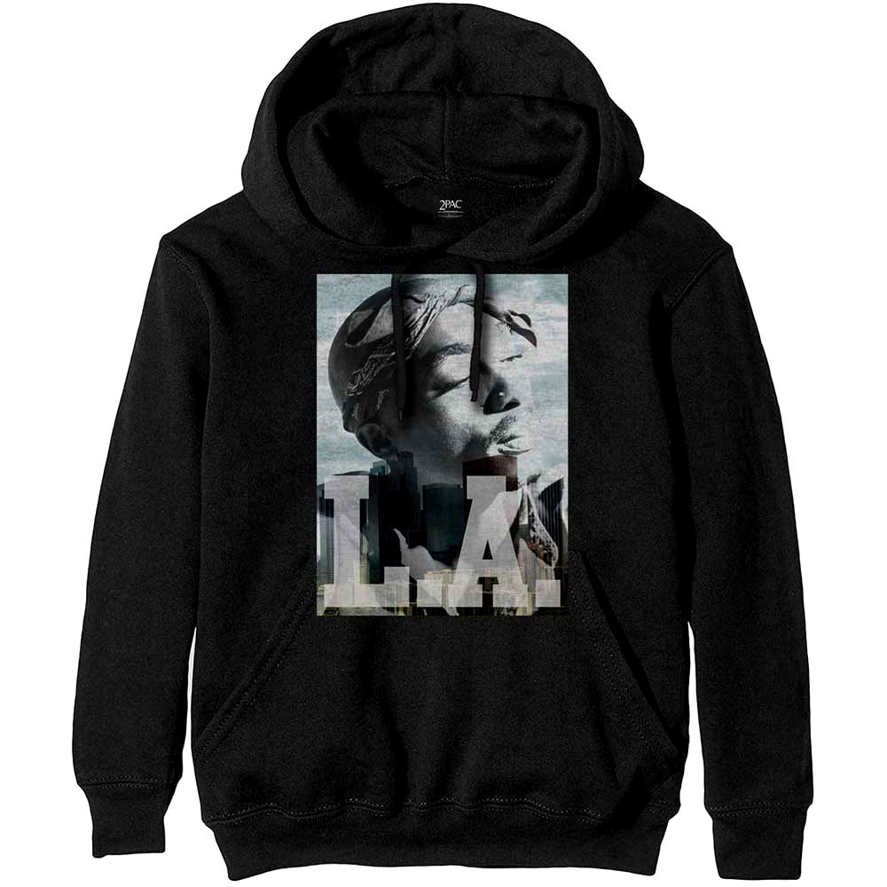 Mikina 2Pac - LA Skyline, Unisex,Čierna,3XL