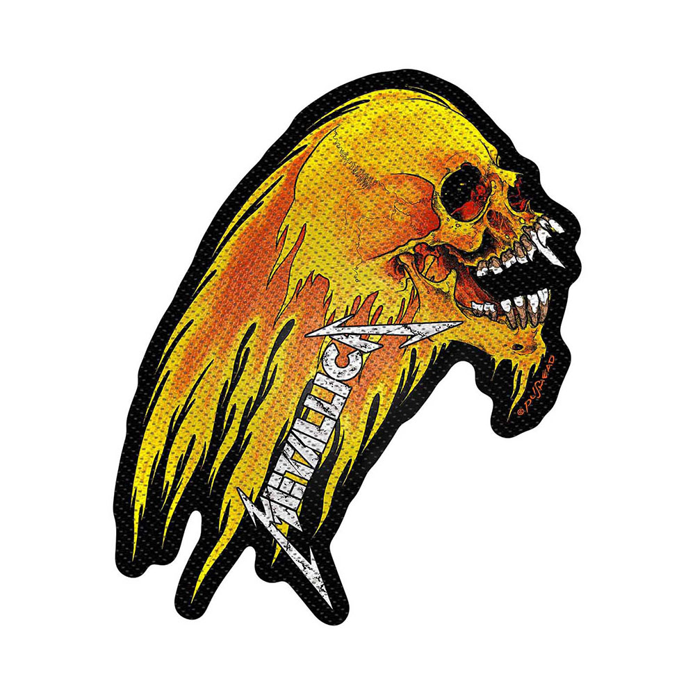 Nažehlovačka Metallica - Flaming Skull Cut-Out
