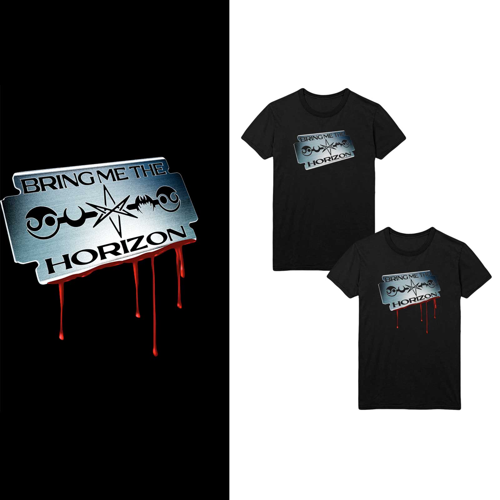 Tričko Bring me the horizon - Razor Blade, Unisex,Čierna,XXL