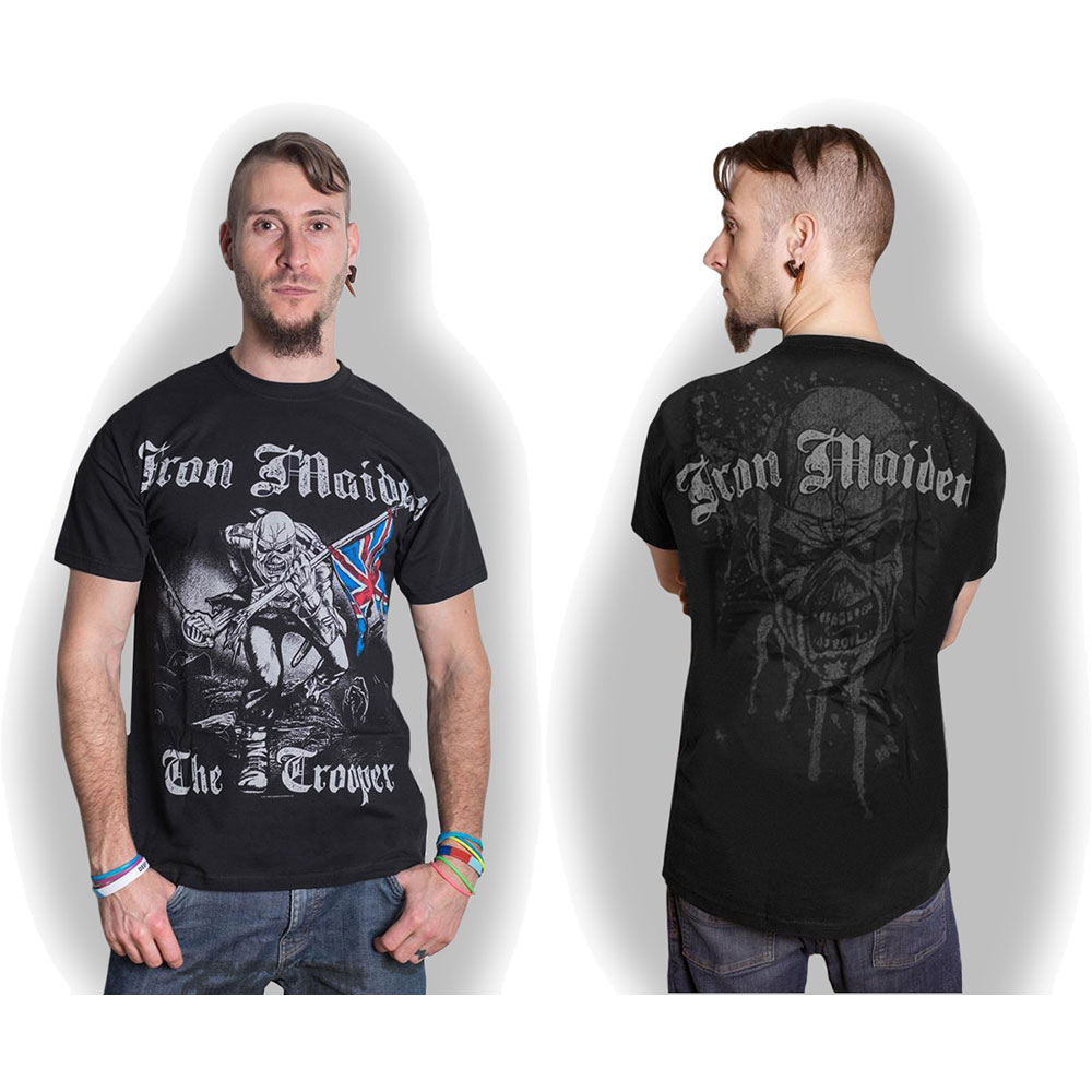 Tričko Iron Maiden - Sketched Trooper, Unisex,Čierna,S