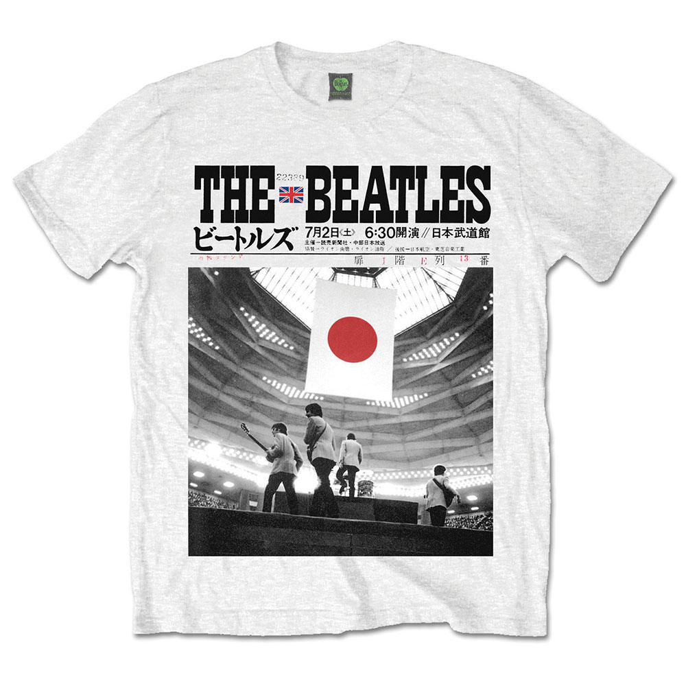 Tričko The Beatles - Live at the Budokan, Unisex,Biela,XXL
