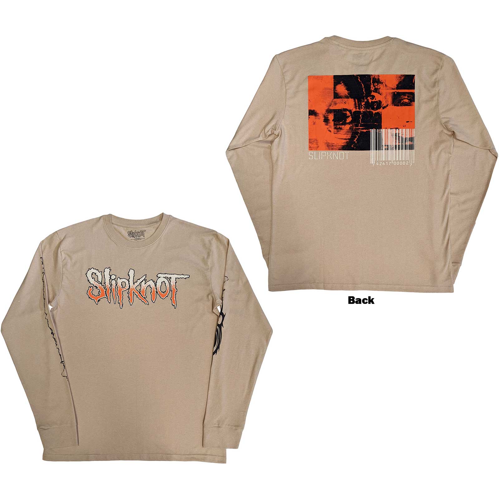 Tričko s dlhým rukávom Slipknot - The End, So Far Logo Barcode, Unisex,Natural,XXL