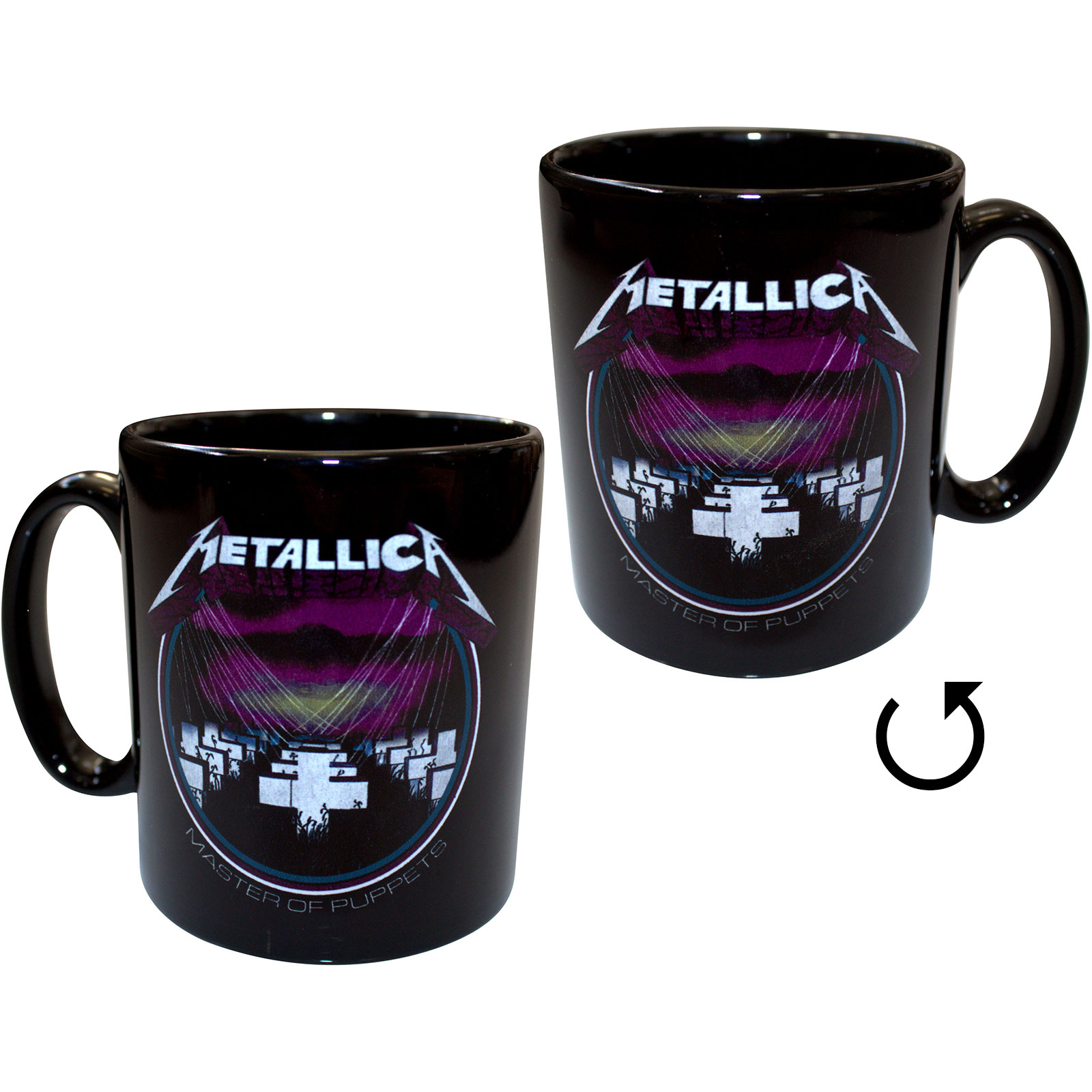 Hrnček Metallica - Master of Puppets, Čierna,Univerzálna