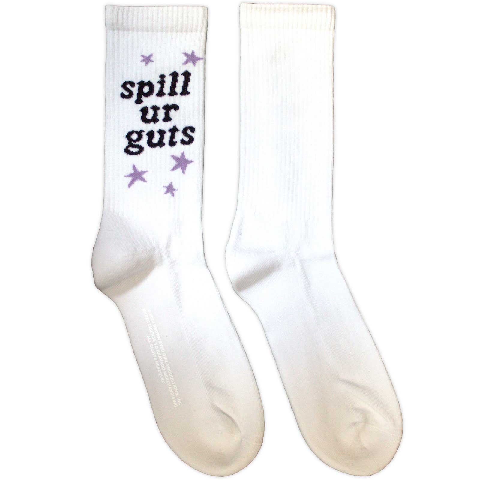 Ponožky Olivia Rodrigo - Spill Your Guts, Unisex,Biela,UK 7 - 11