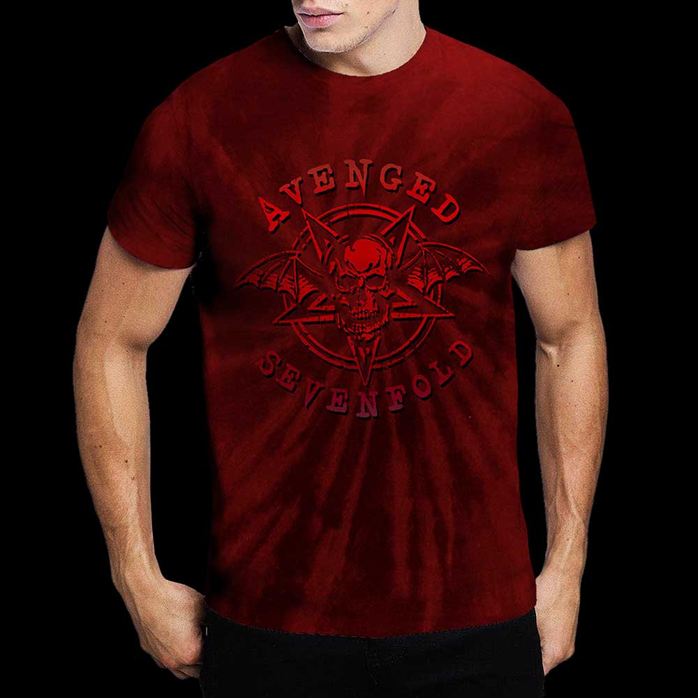 Tričko Avenged Sevenfold A7X - Pent Up, Unisex,Červená,XXL