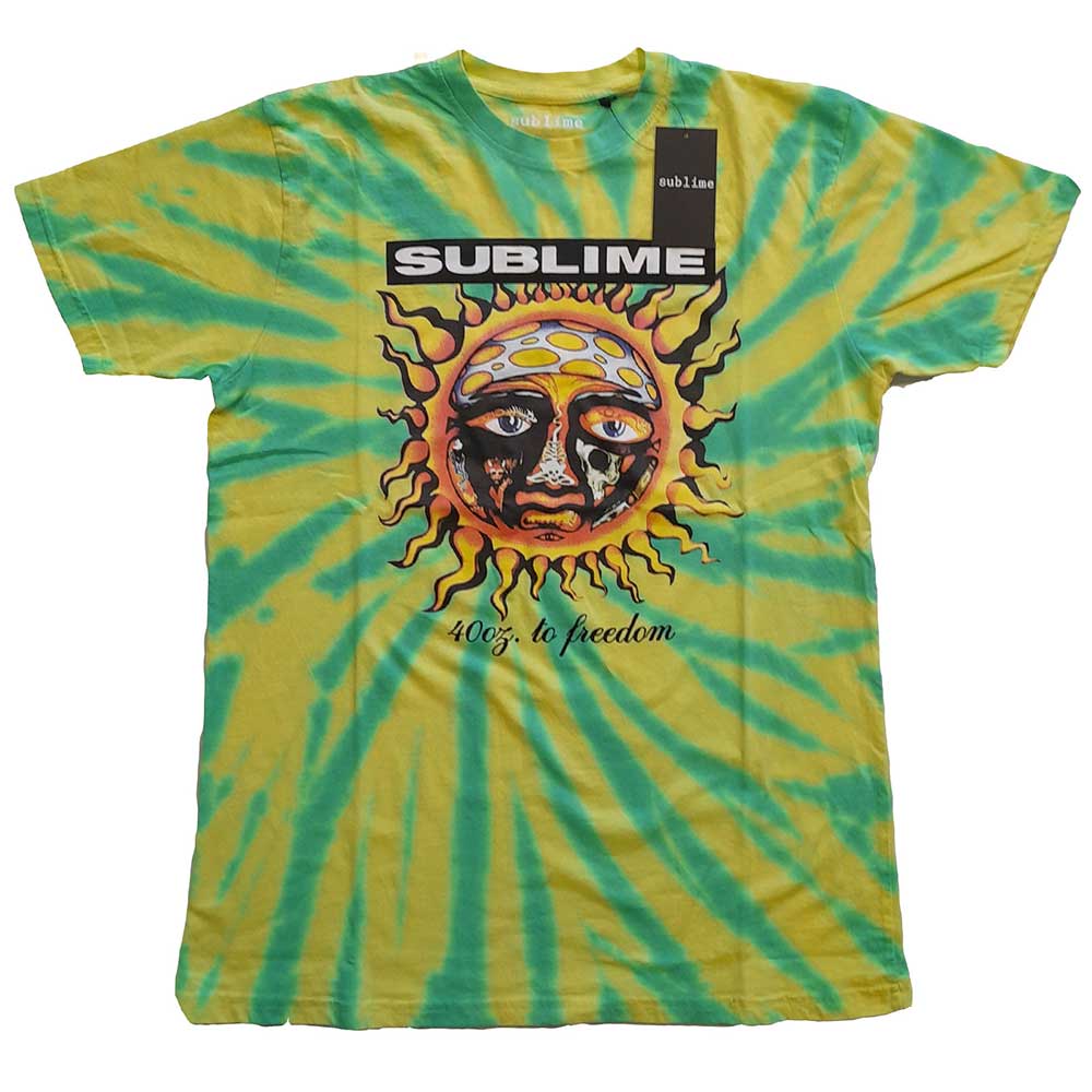 Tričko Sublime - 40oz To Freedom, Unisex,Zelená,XL