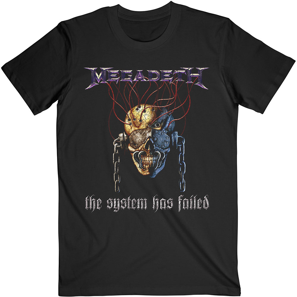 Tričko Megadeth - Systems Fail, Unisex,Čierna,XXL