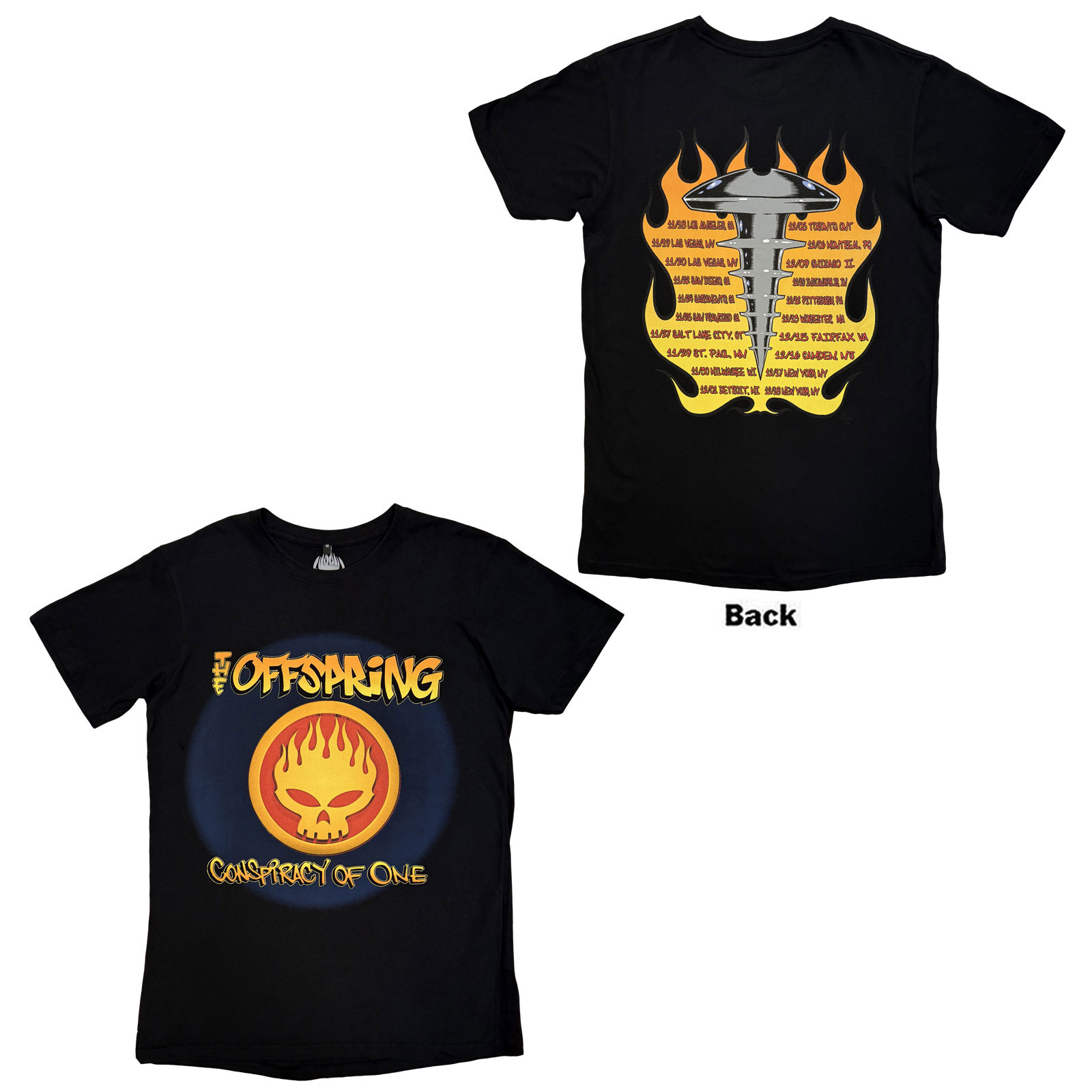 Tričko The Offspring - Conspiracy Of One Tour '00, Unisex,Čierna,XL