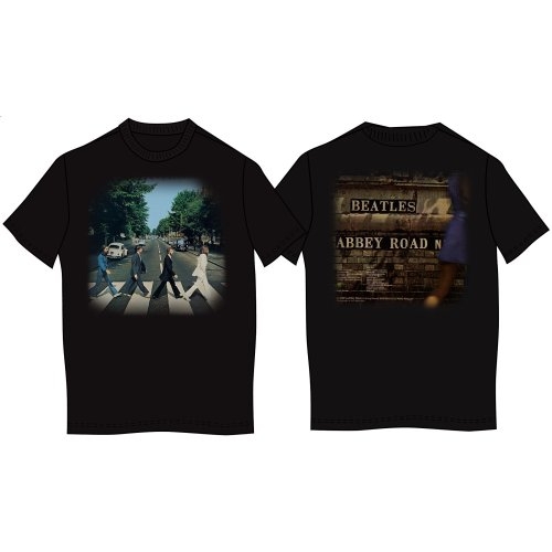 Tričko The Beatles - Abbey Road, Unisex,Čierna,XXL