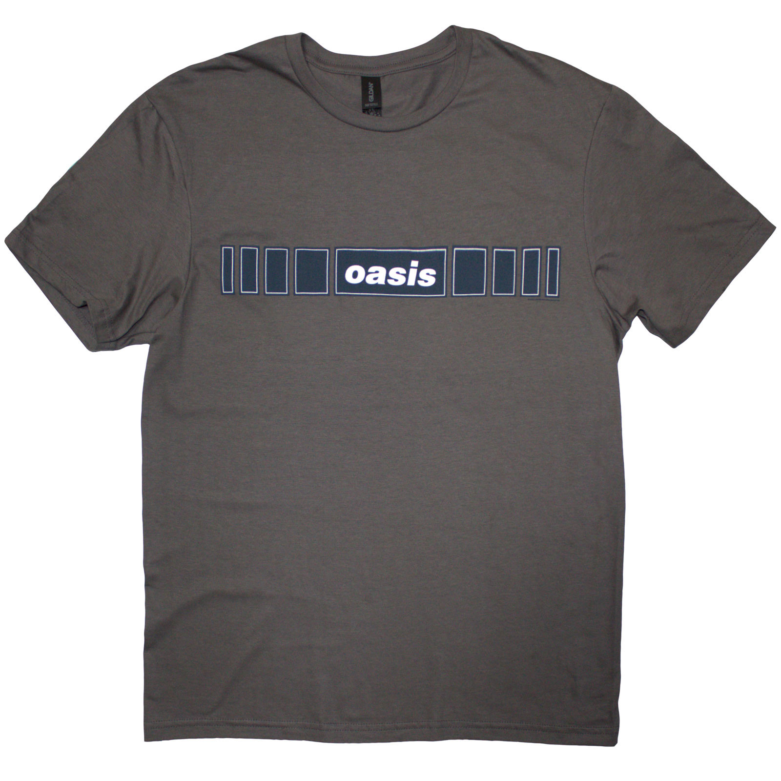 Tričko Oasis - Horizontal Bars Logo, Unisex,Šedá,XXL