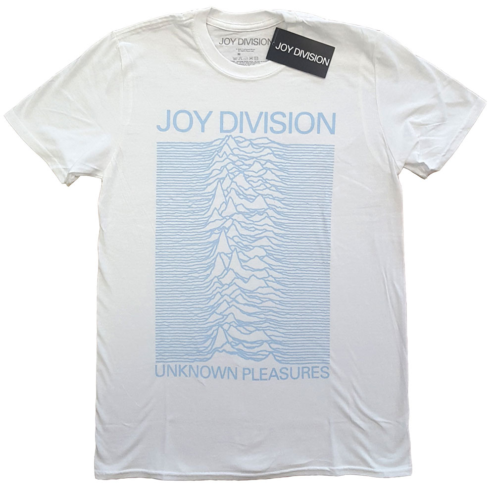 Tričko Joy Division - Unknown Pleasures Blue on White, Unisex,Biela,XXL