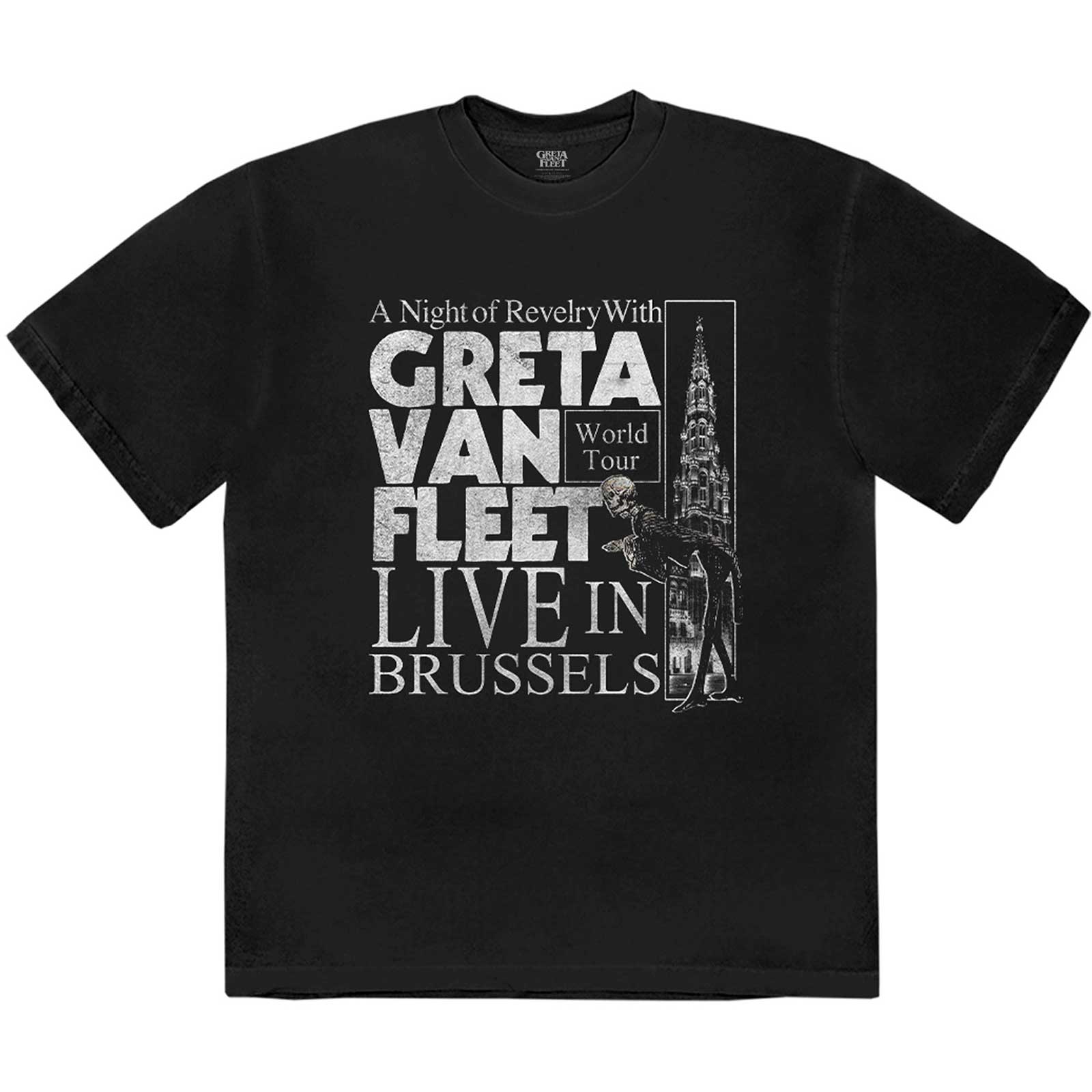 Tričko Greta Van Fleet - Night of Revelry, Unisex,Čierna,XL