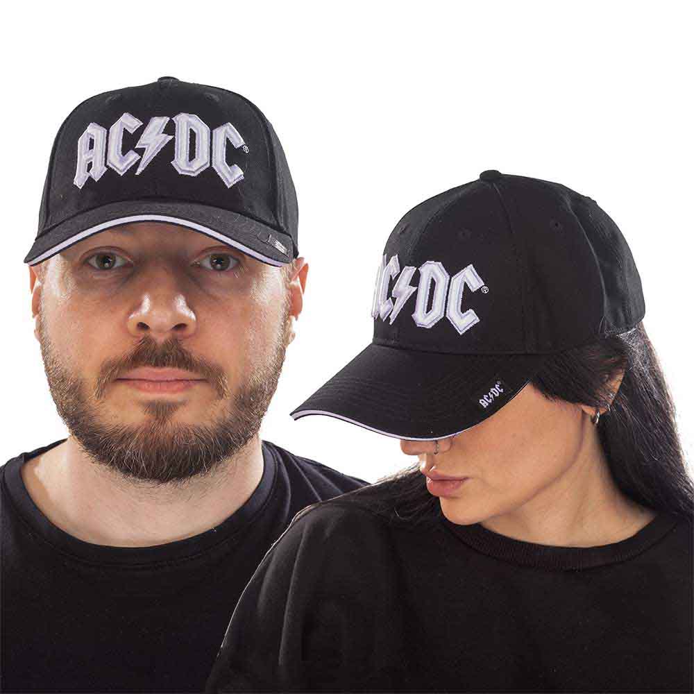 Šiltovka AC/DC - White Logo, Unisex,Čierna,Univerzálna