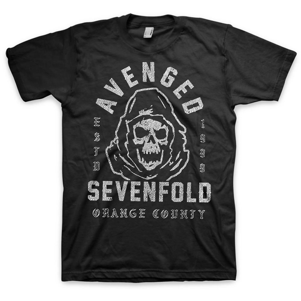 Tričko Avenged Sevenfold A7X - So Grim Orange County, Unisex,Čierna,XXL