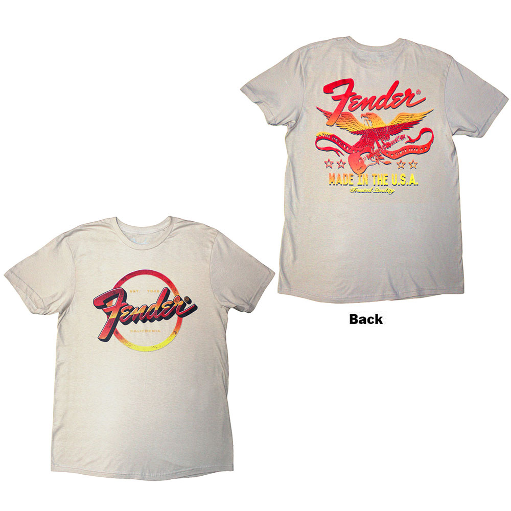 Tričko Fender - Made In The USA, Unisex,Natural,XXL