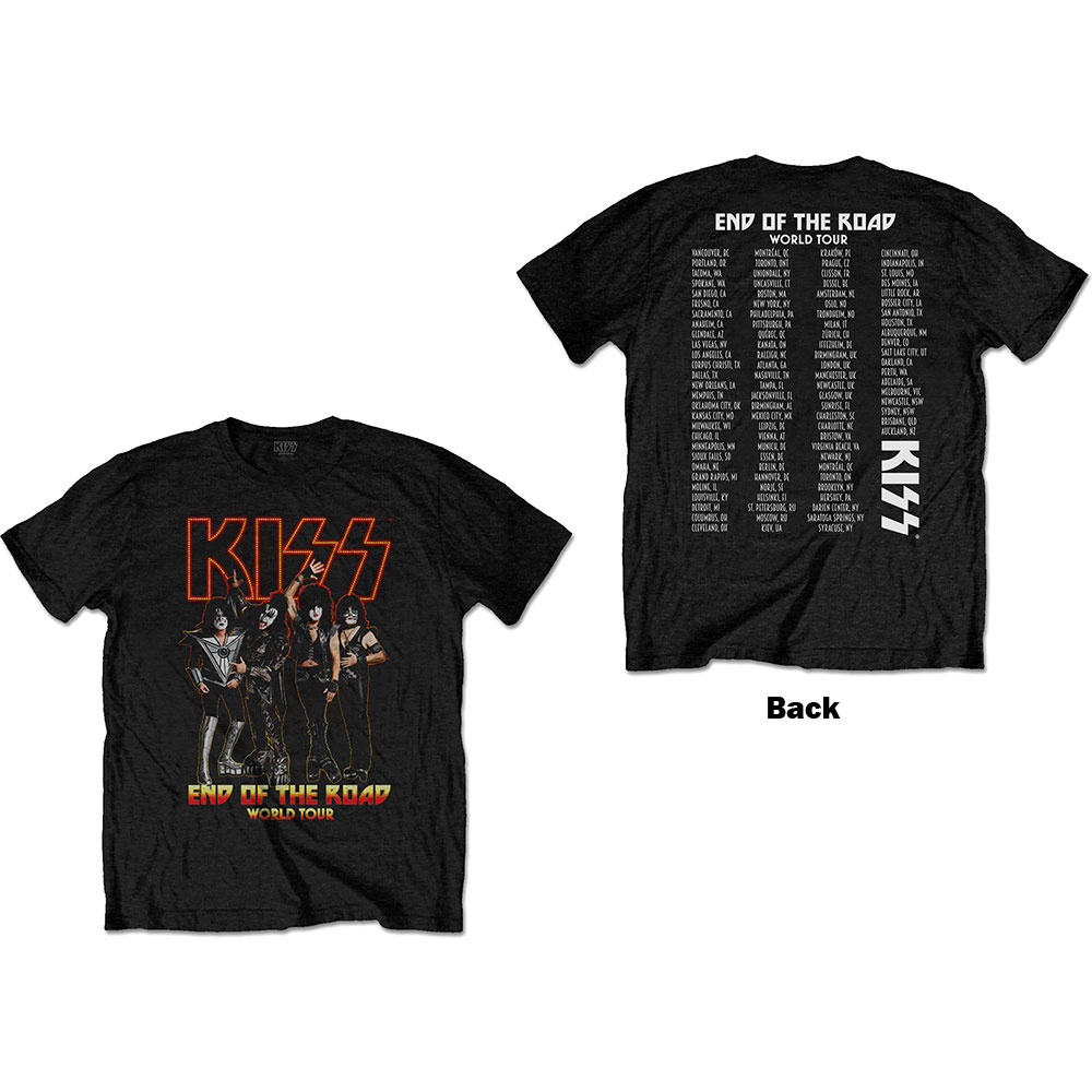 Tričko Kiss - End Of The Road Tour, Unisex,Čierna,XXL