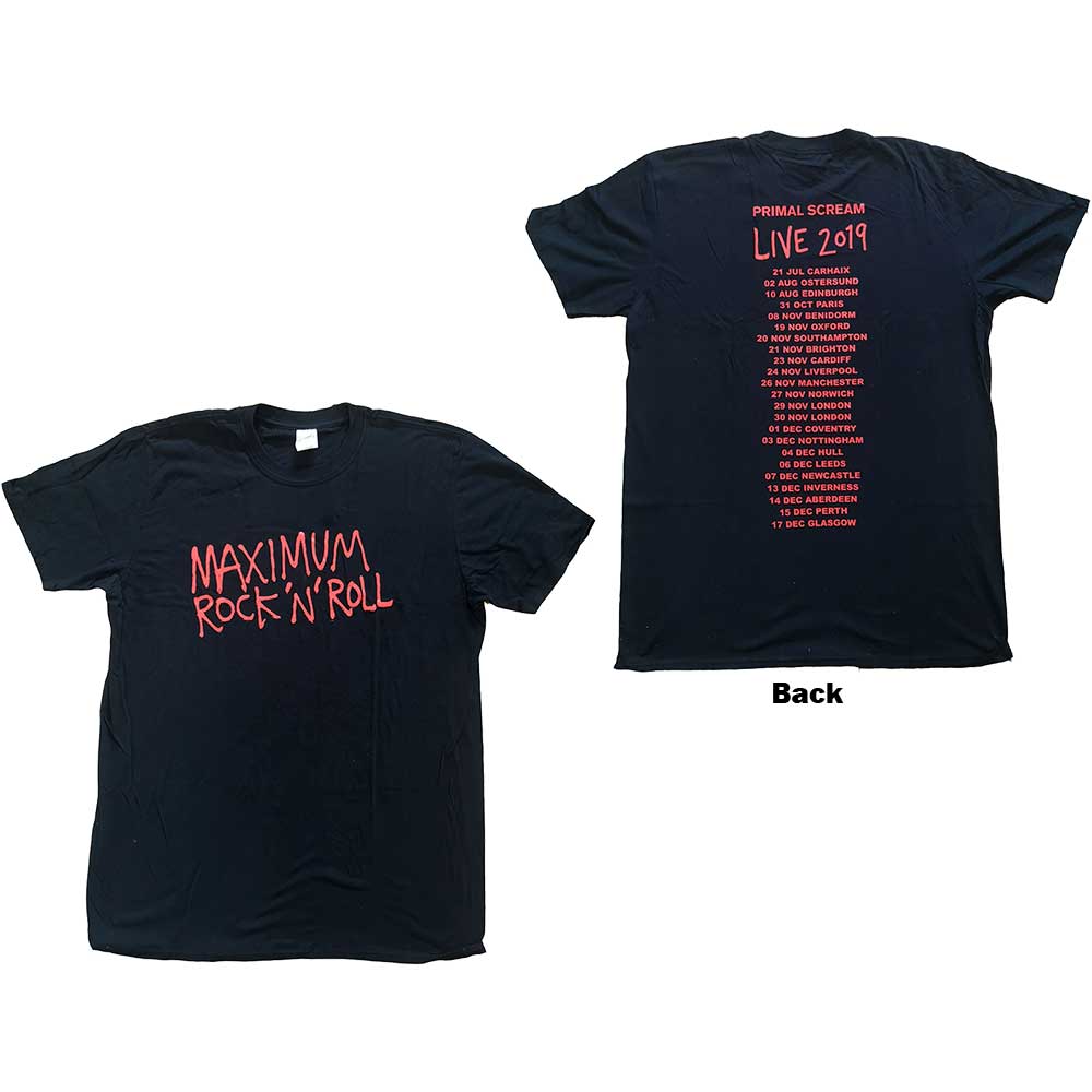 Tričko Primal Scream - Maximum RnR, Unisex,Čierna,S