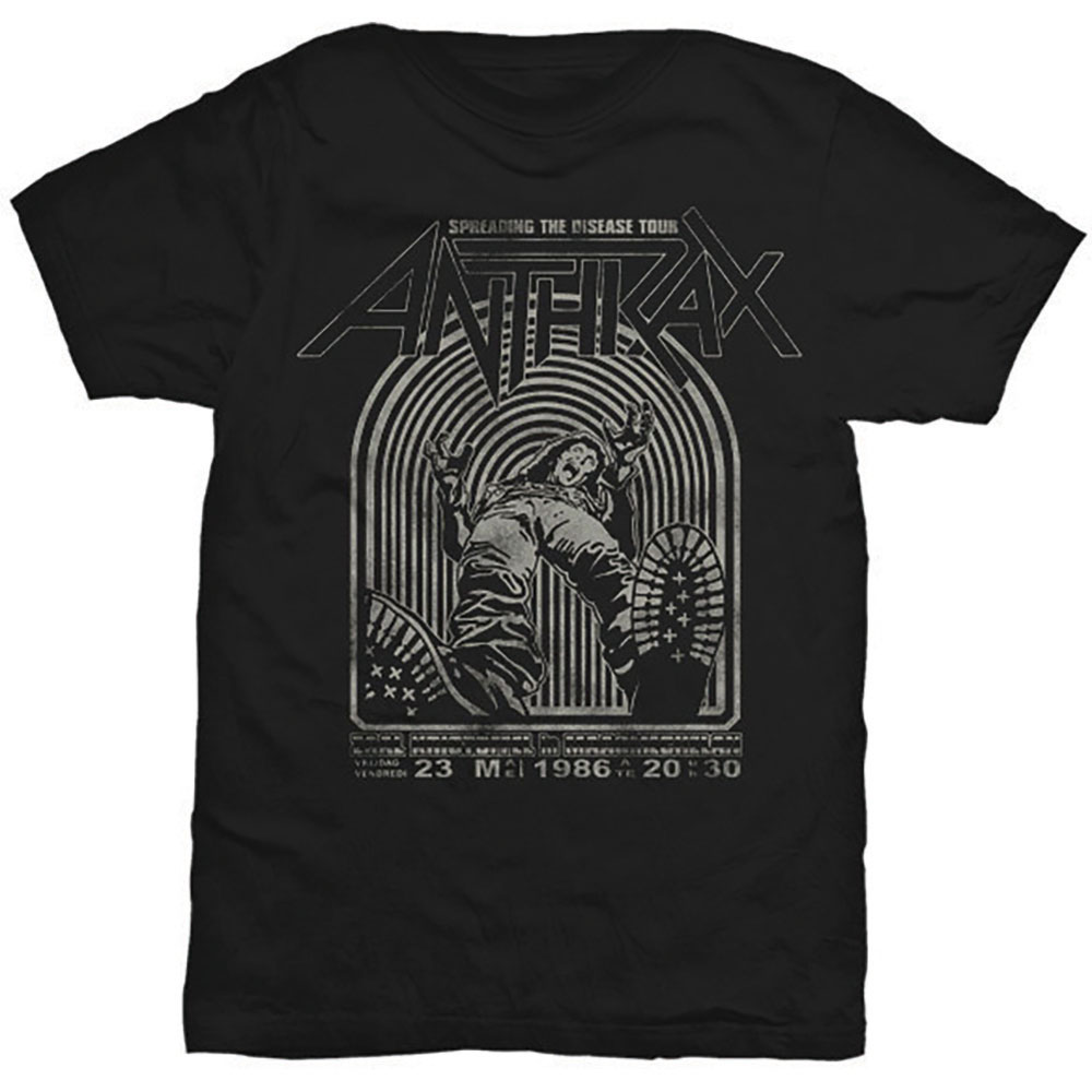 Tričko Anthrax - Spreading the disease, Unisex,Čierna,XXL