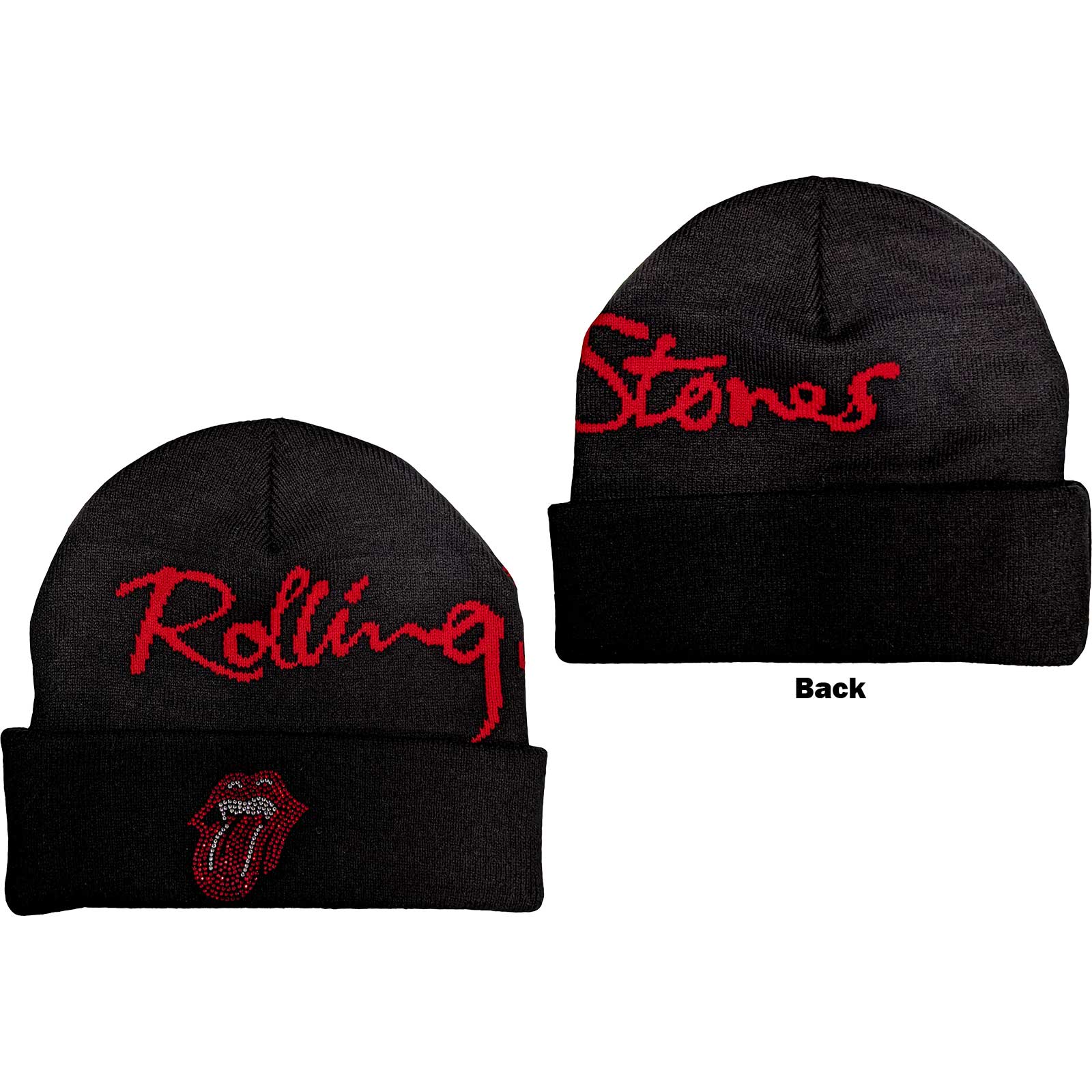 Čapica The Rolling Stones - Embellished Classic Tongue, Unisex,Čierna,Univerzálna