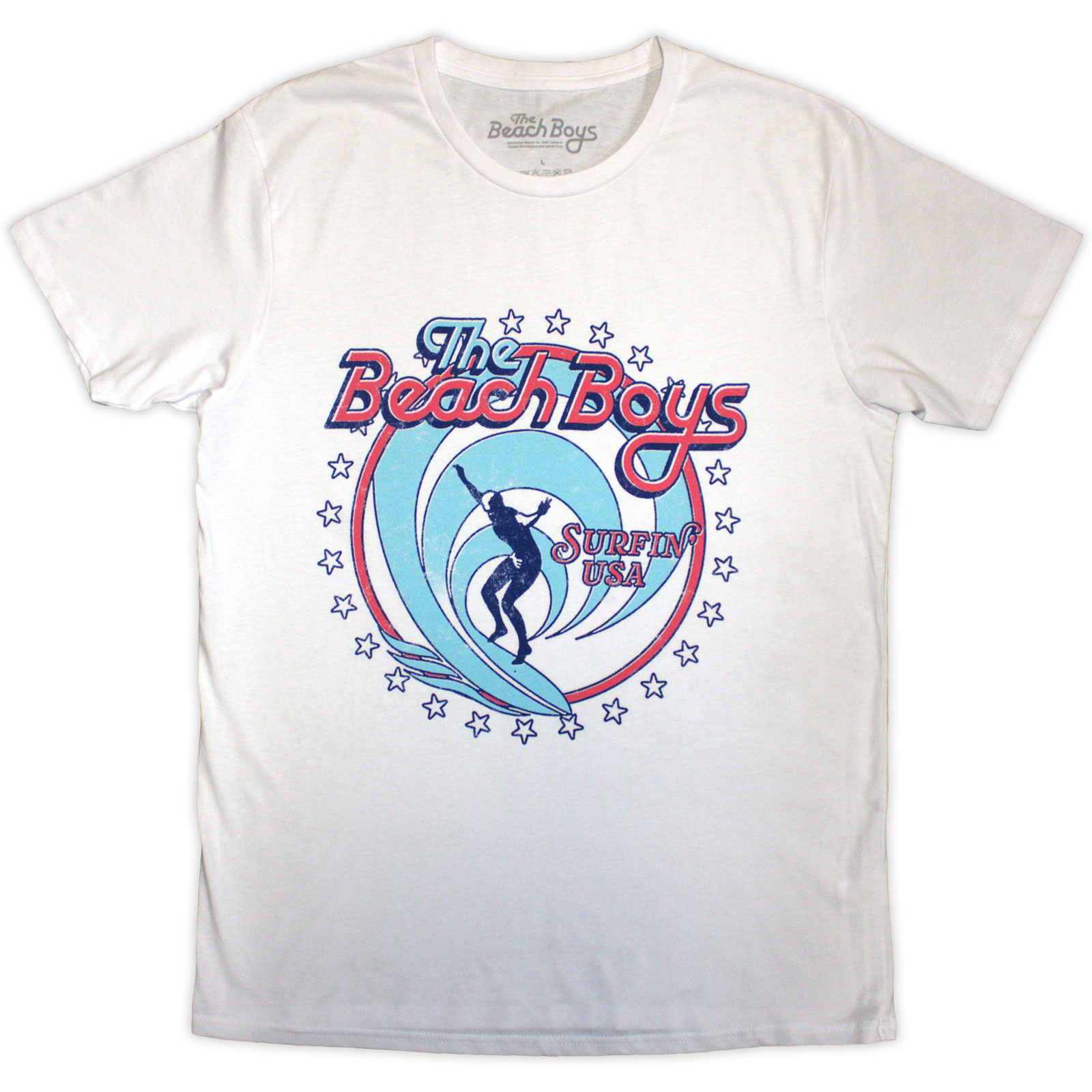 Tričko The Beach Boys - Surfin' USA Circle, Unisex,Biela,XXL