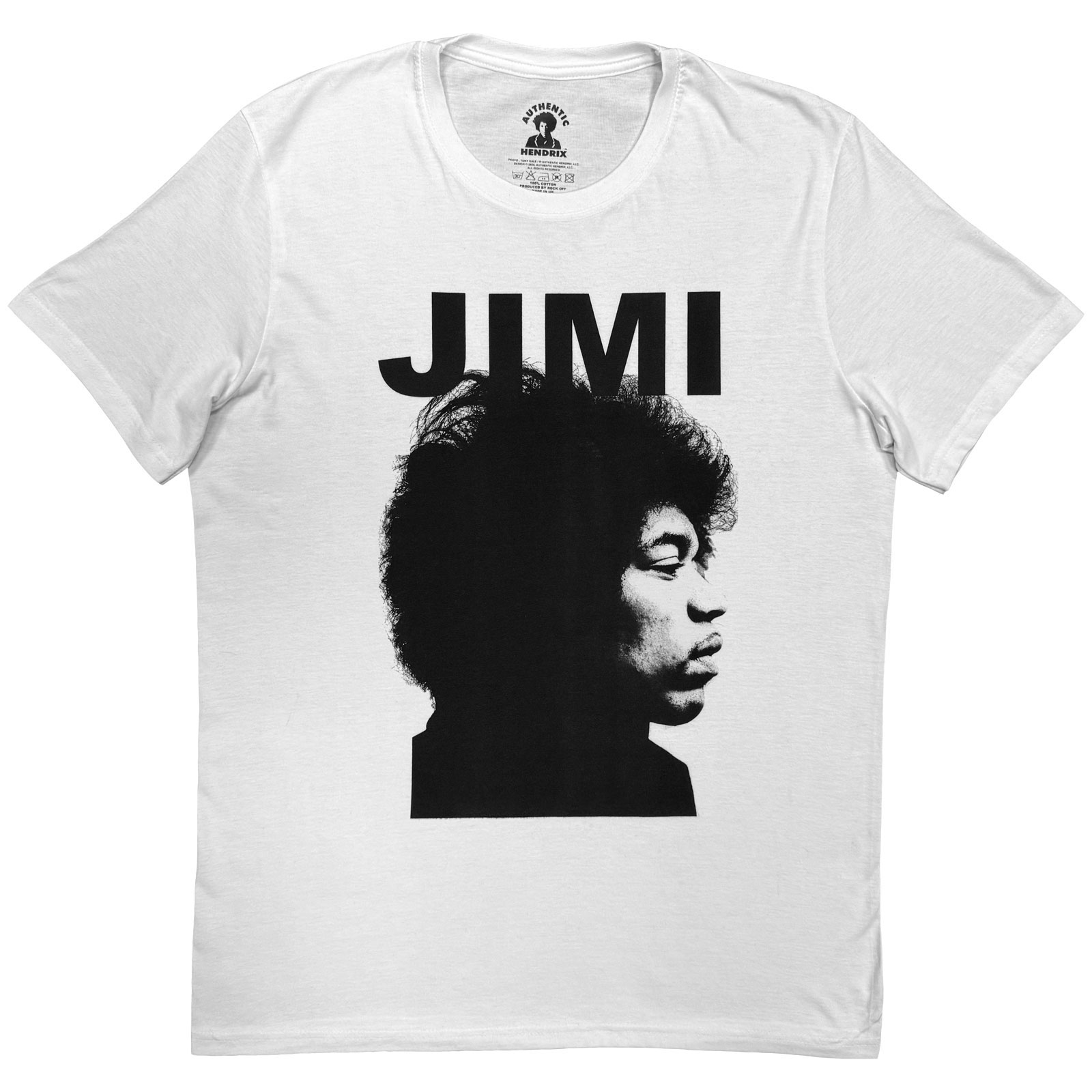 Tričko Jimi Hendrix - Side Shot, Unisex,Biela,XXL