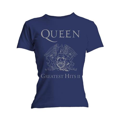 Tričko Queen - Greatest Hits II, Žena,Modrá,XXL
