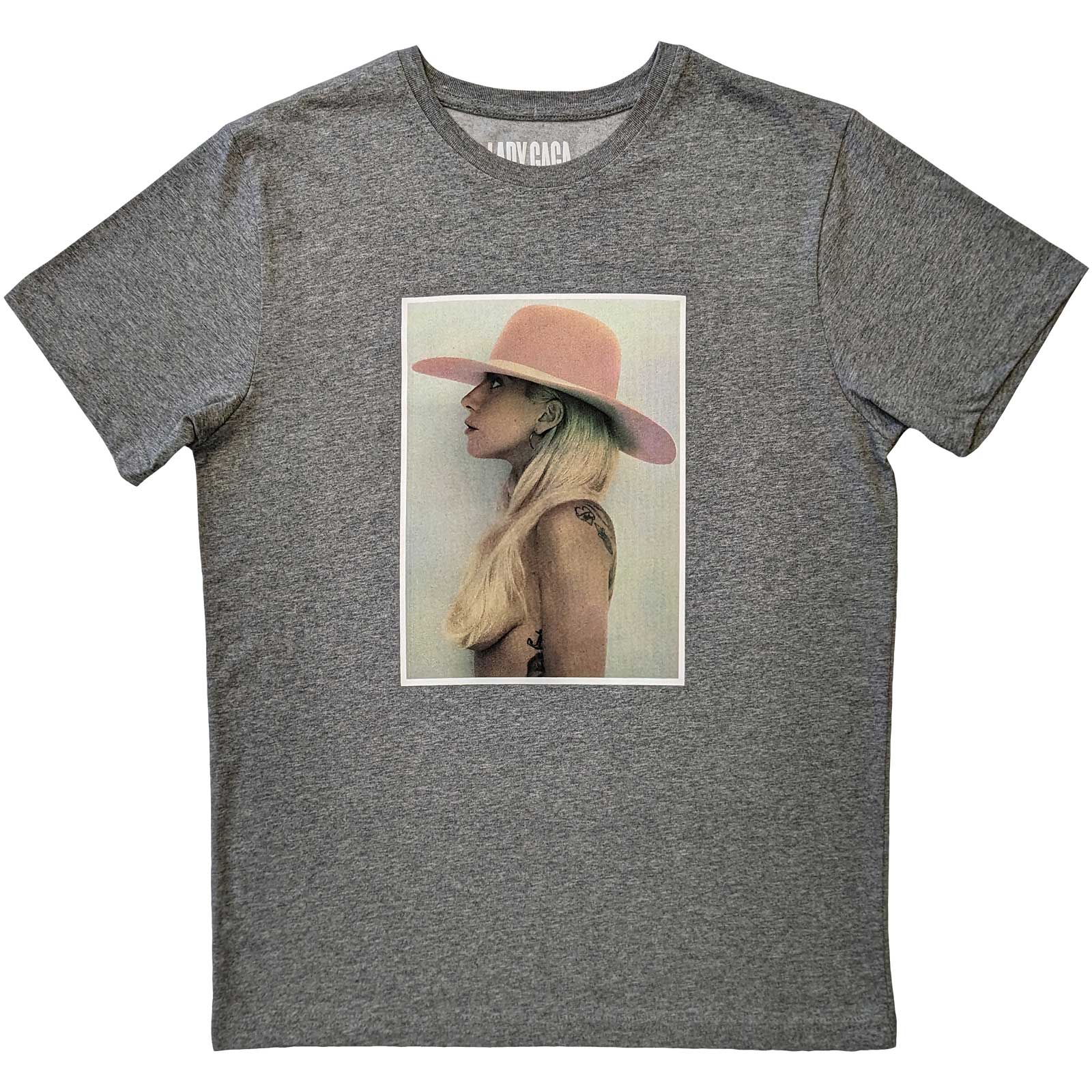 Tričko Lady Gaga - Pink Hat, Unisex,Šedá,XXL