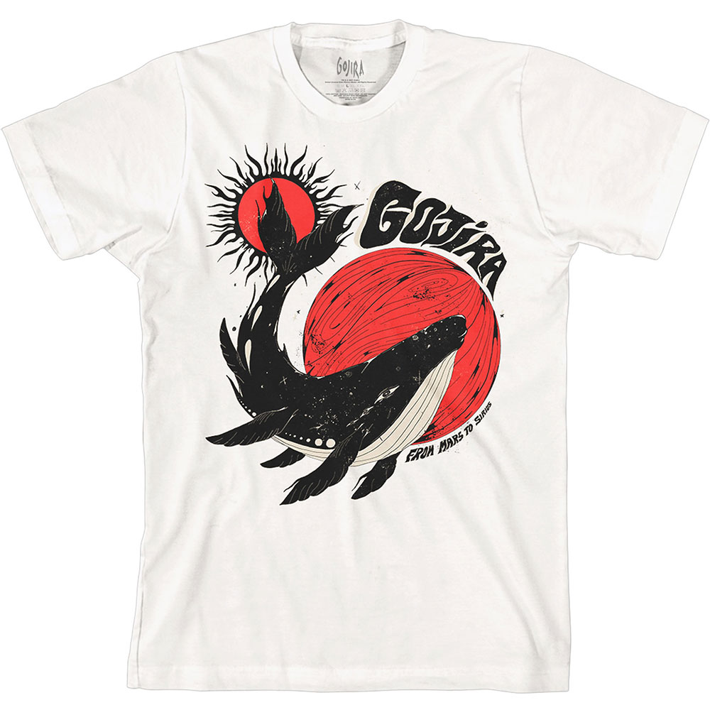 Tričko Gojira - Whale, Unisex,Biela,XXL