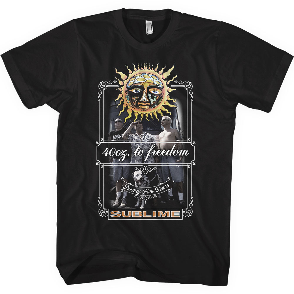 Tričko Sublime - 25 Years, Unisex,Čierna,XXL