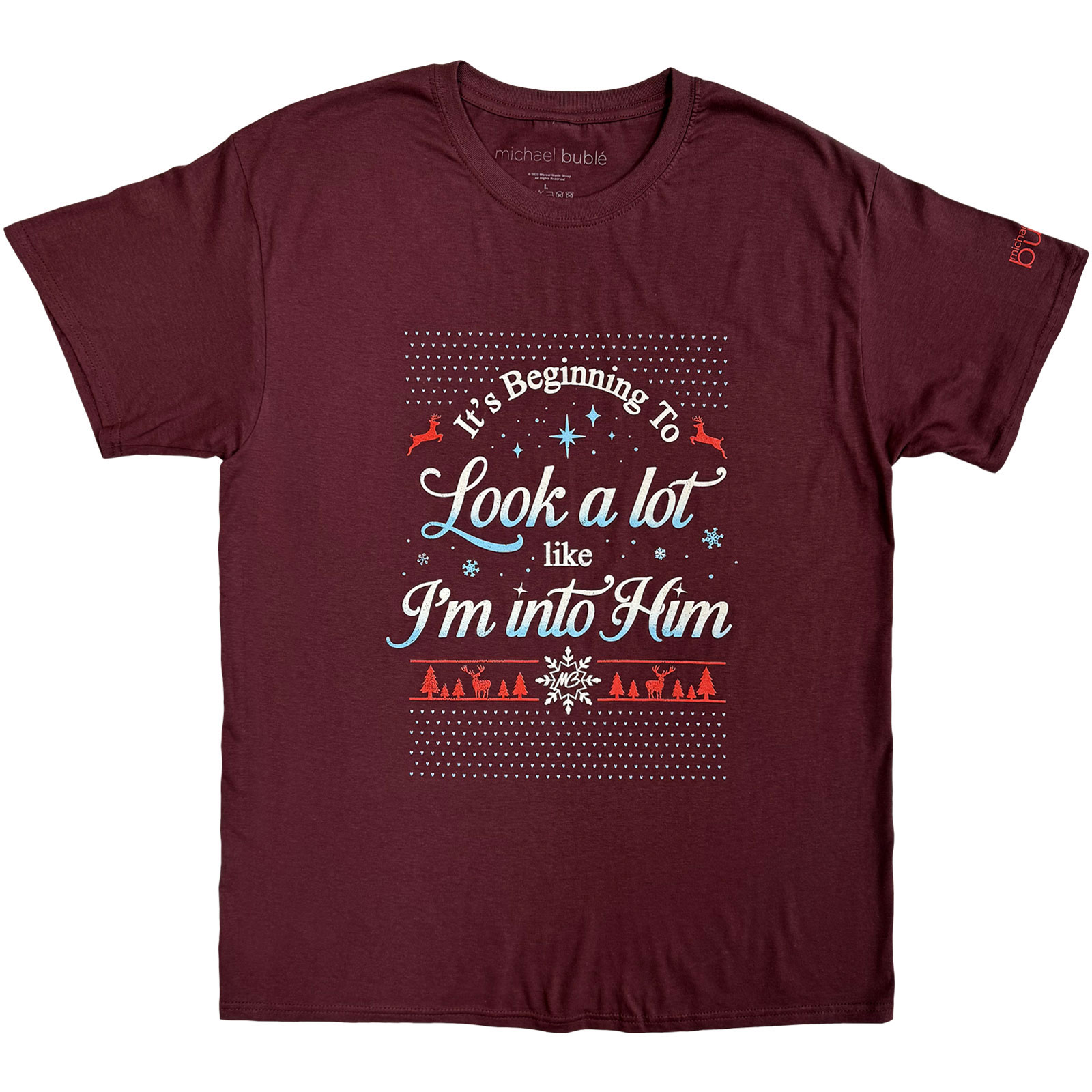 Tričko Michael Bublé - Into Him, Unisex,Červená,XXL