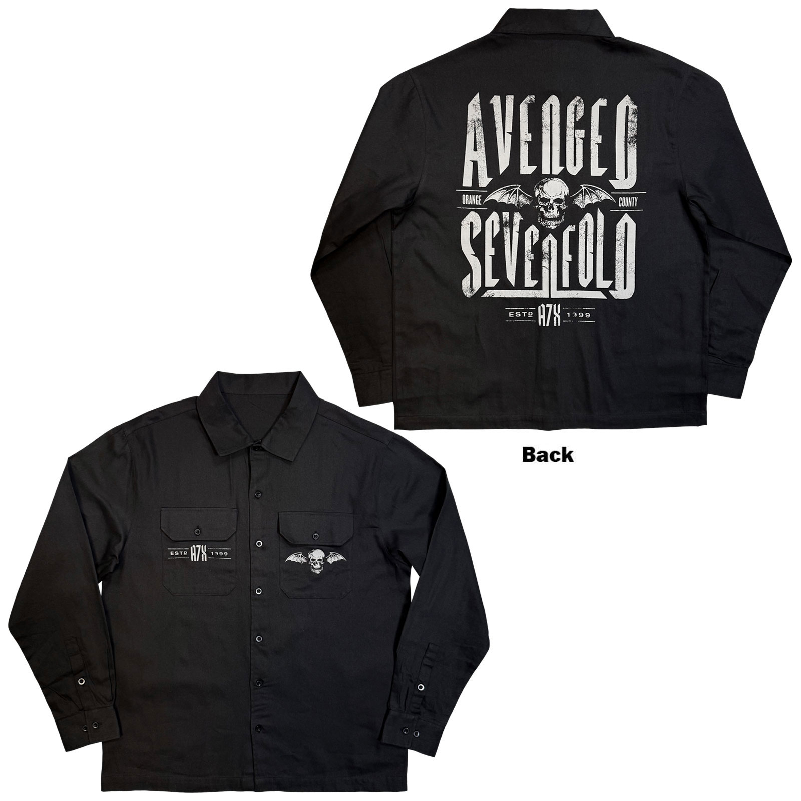 Košeľa Avenged Sevenfold - Est. 1999, Unisex,Čierna,S