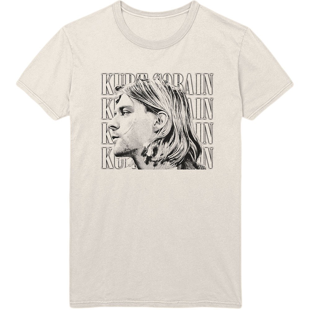 Tričko Kurt Cobain - Contrast Profile, Unisex,Natural,XXL
