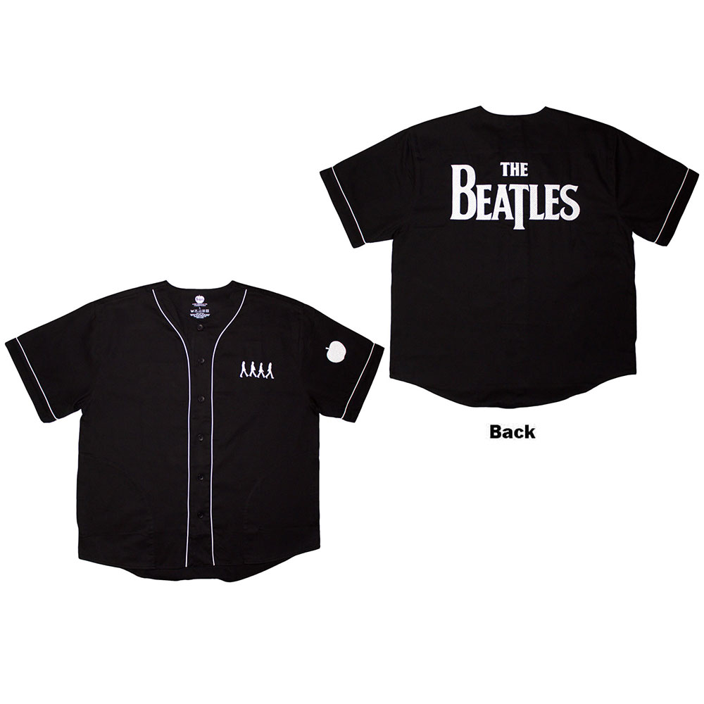 Košeľa The Beatles - Apple Logo / Walking, Unisex,Čierna,XXL