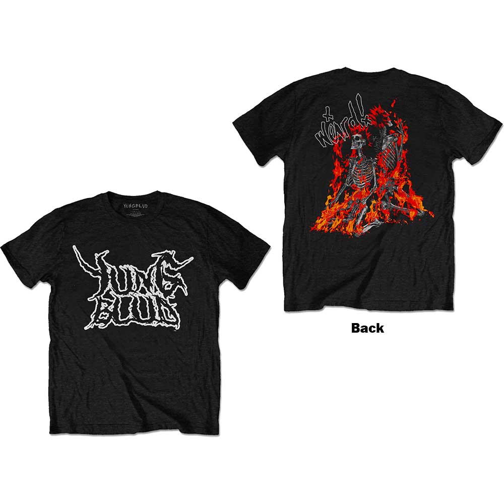Tričko Yungblud - Weird Flaming Skeletons, Unisex,Čierna,S
