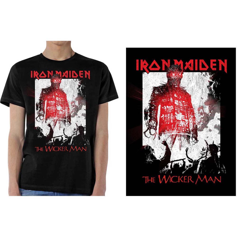 Tričko Iron Maiden - The Wicker Man Smoke, Unisex,Čierna,XXL