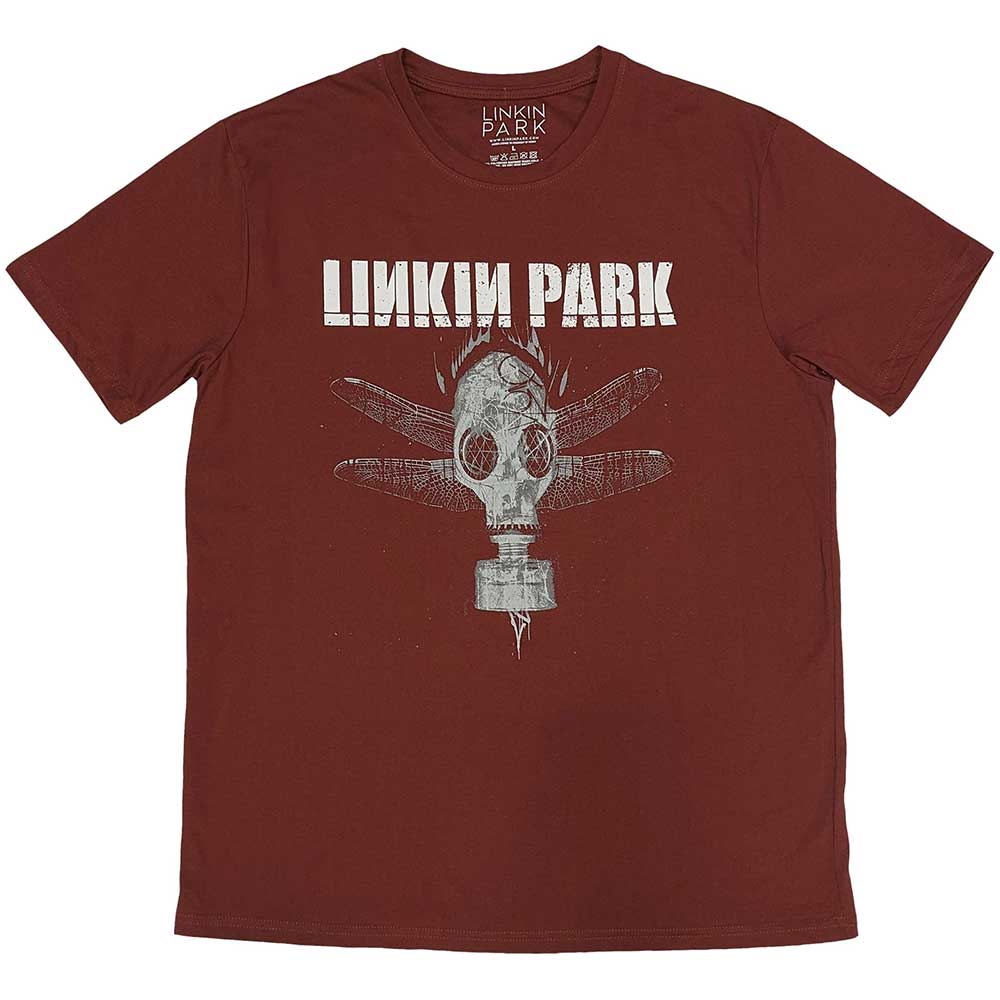 Tričko Linkin Park - Gas Mask, Unisex,Červená,L