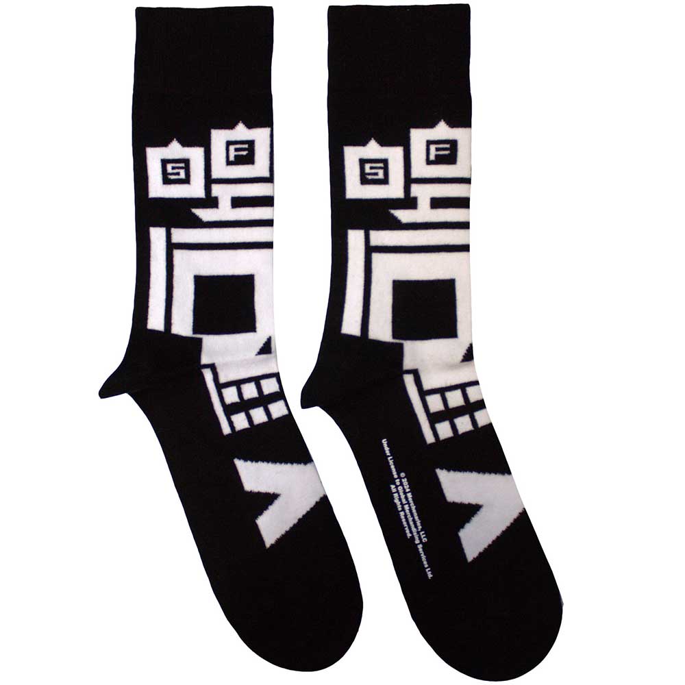 Ponožky Five Finger Death Punch - Pixeled Skull, Unisex,Čierna,UK 7 - 11