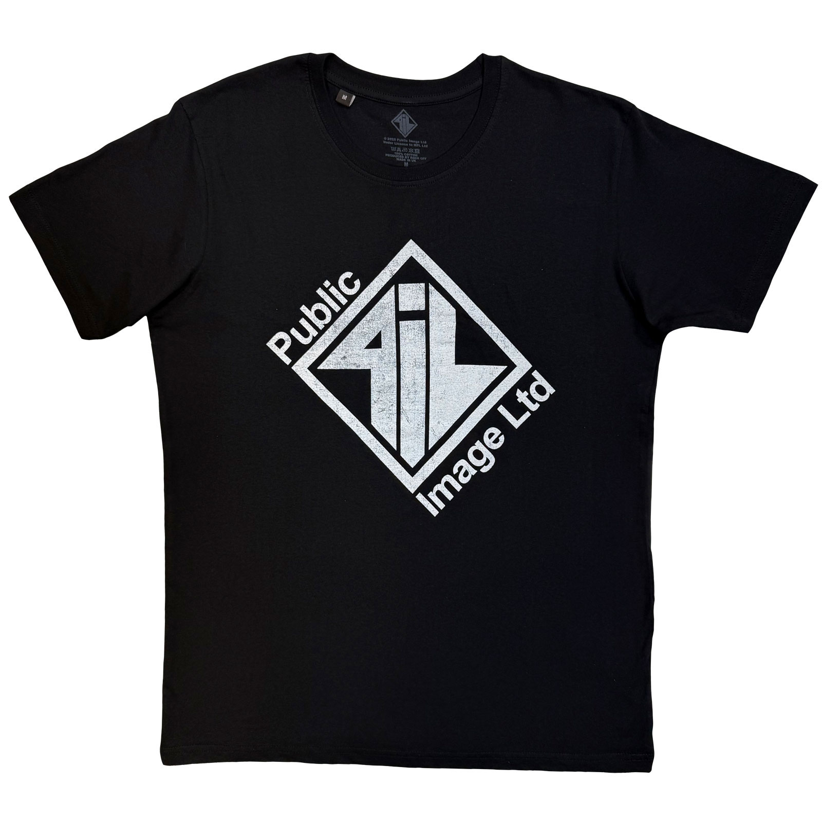 Tričko PIL Public Image Ltd - Diamond Logo & Text, Unisex,Čierna,XXL