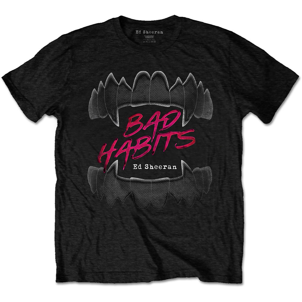 Tričko Ed Sheeran - Bad Habits, Unisex,Čierna,XXL