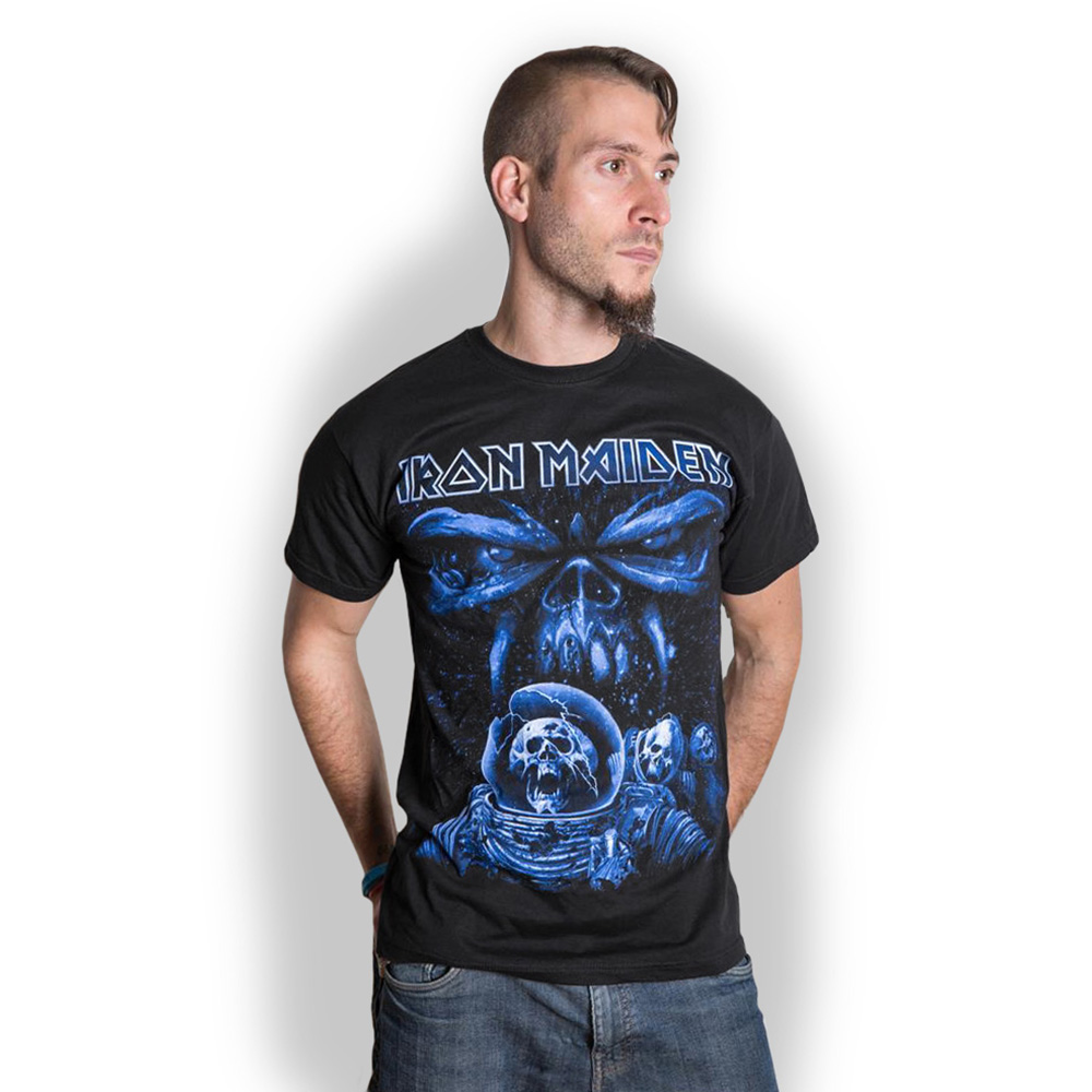 Tričko Iron Maiden - Final Frontier Blue Album Spaceman, Unisex,Čierna,XXL