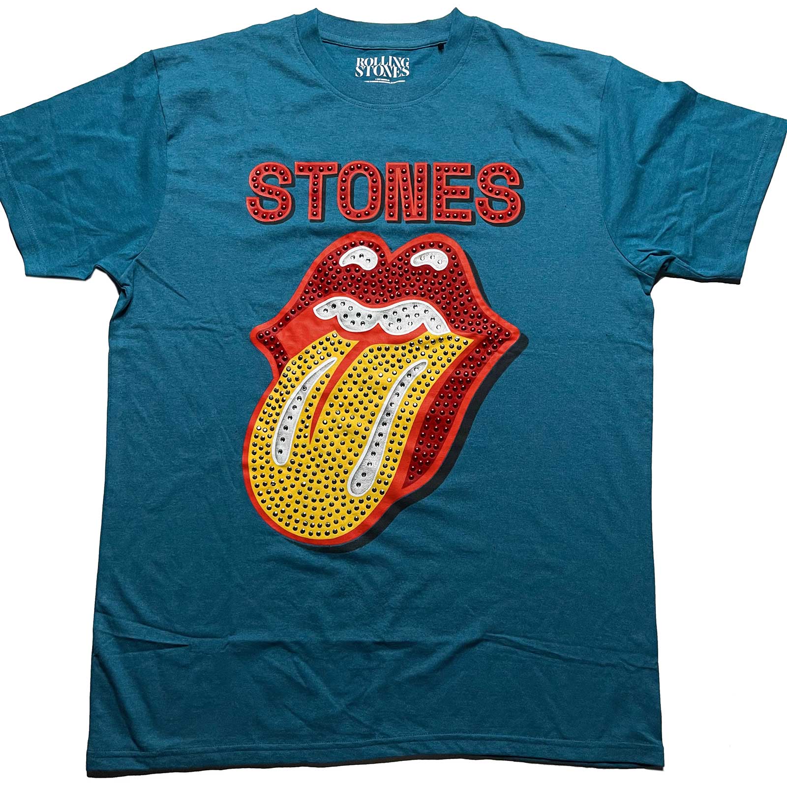 Tričko The Rolling Stones - Dia Tongue, Unisex,Modrá,XXL
