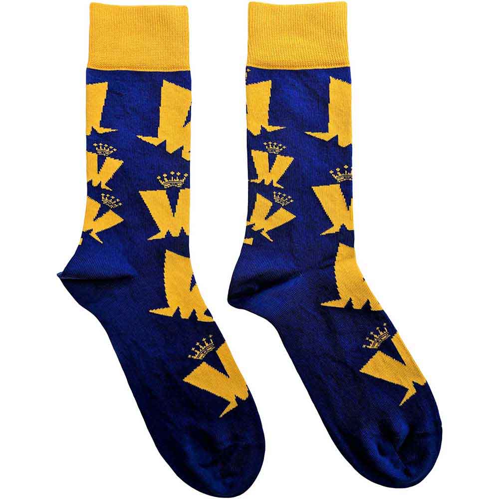 Ponožky MADNESS - Crown & M Pattern, Unisex,Modrá,UK 7 - 11
