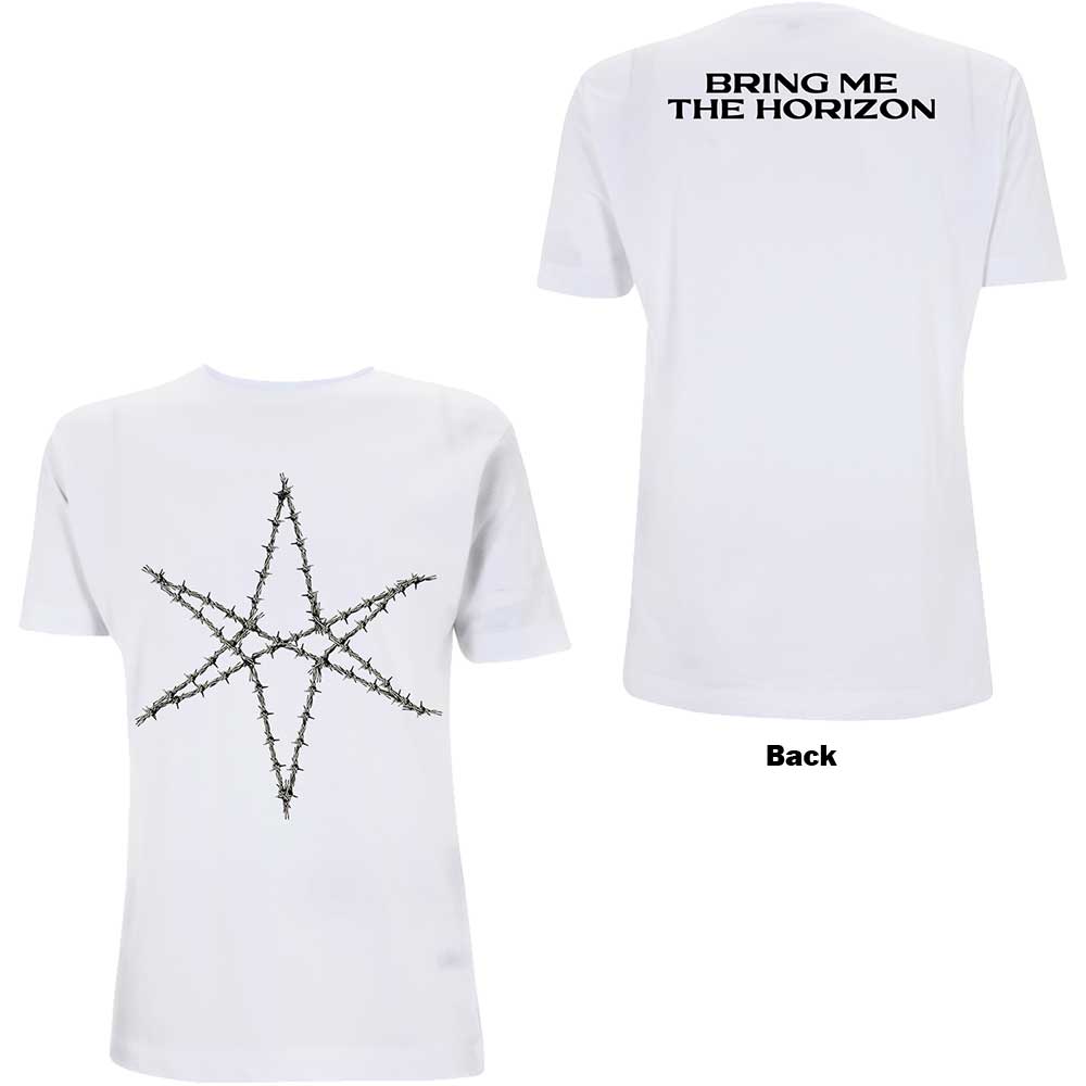 Tričko Bring me the horizon - Barbed Wire, Unisex,Biela,XXL