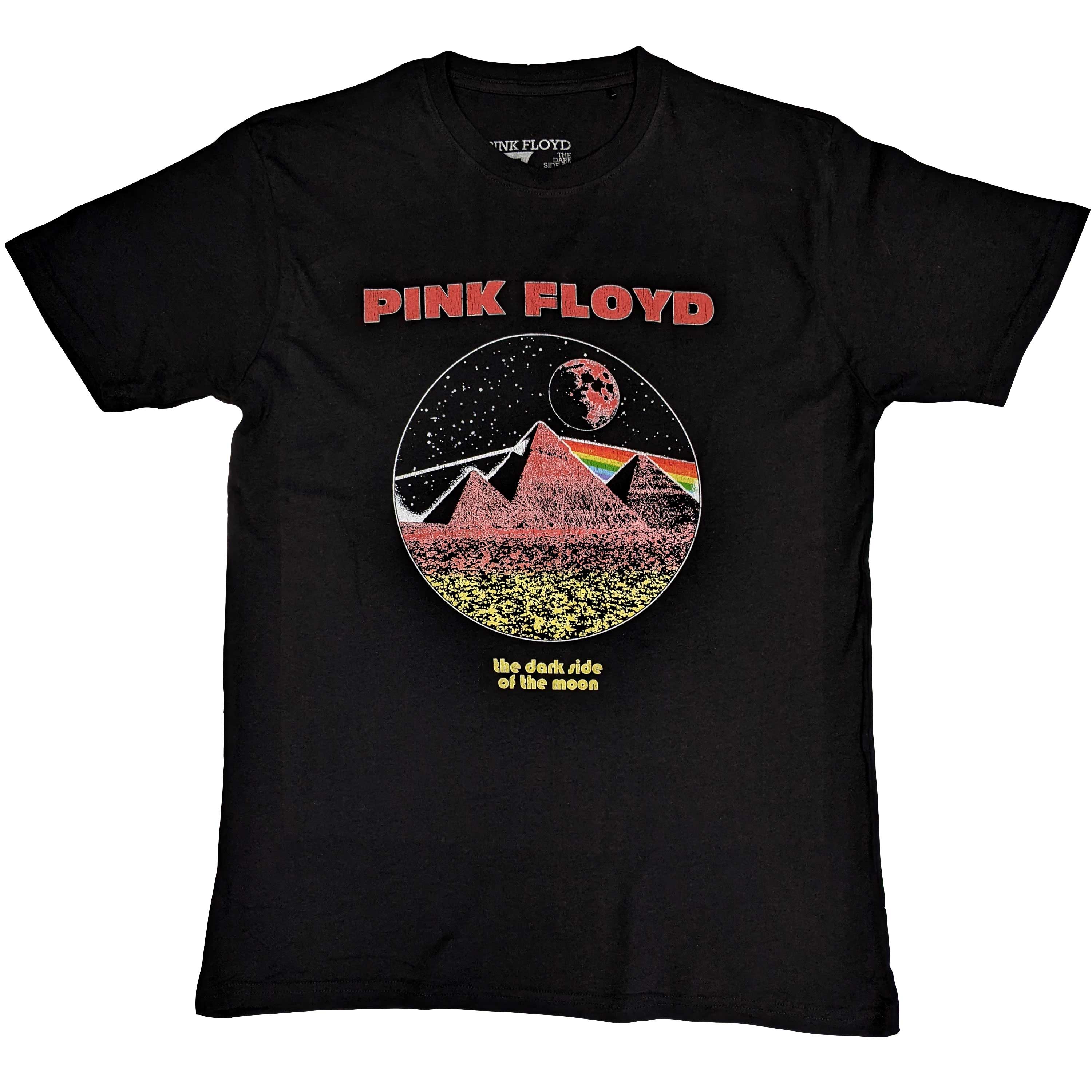 Tričko Pink Floyd - Vintage Pyramids, Unisex,Čierna,XXL