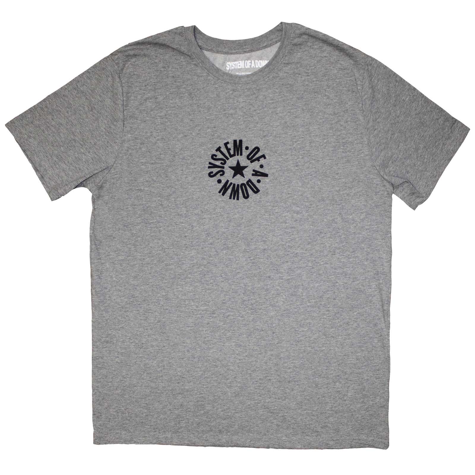 Tričko System of a Down - Mini Circle Logo, Unisex,Šedá,XXL