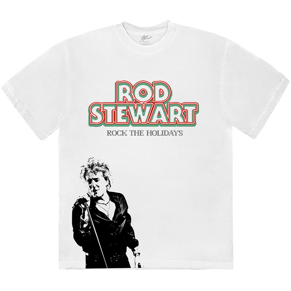 Tričko Rod Stewart - Rock The Holidays, Unisex,Biela,XXL