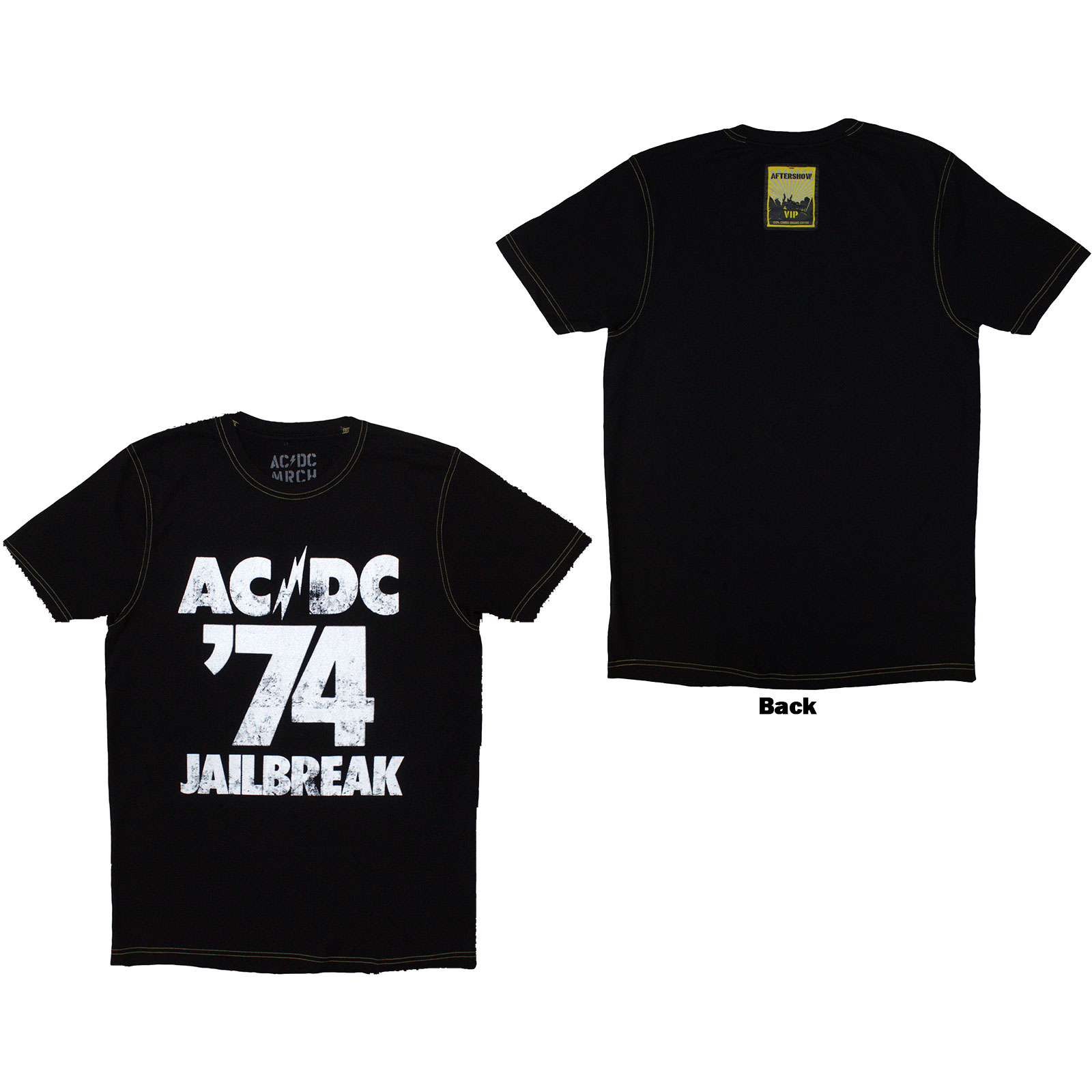 Tričko AC/DC - 74 Jailbreak, Unisex,Čierna,XL