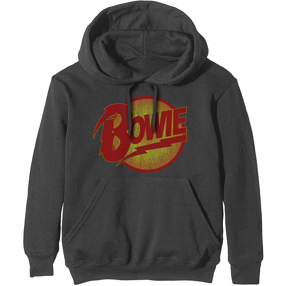 Mikina David Bowie - Vintage Diamond Dogs Logo, Unisex,Šedá,XXL