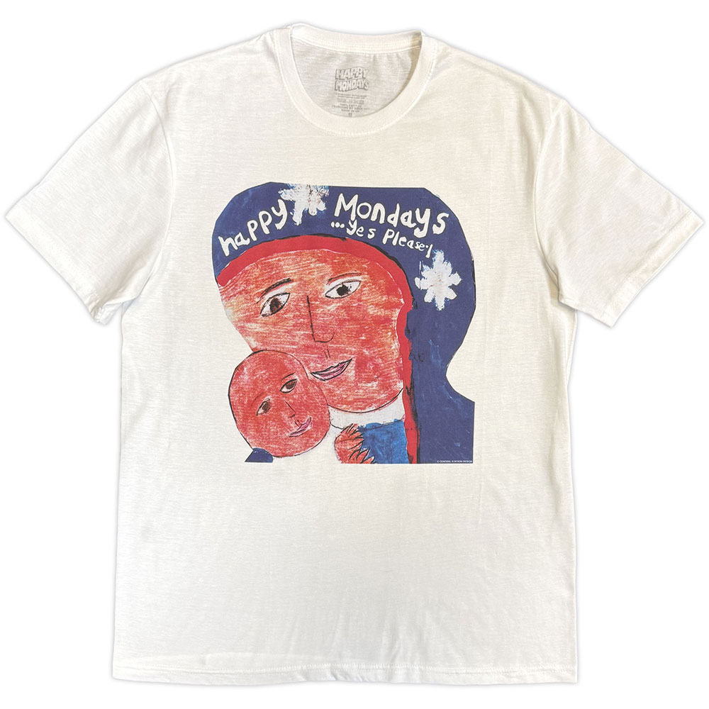 Tričko Happy Mondays - Yes Please, Unisex,Biela,XXL