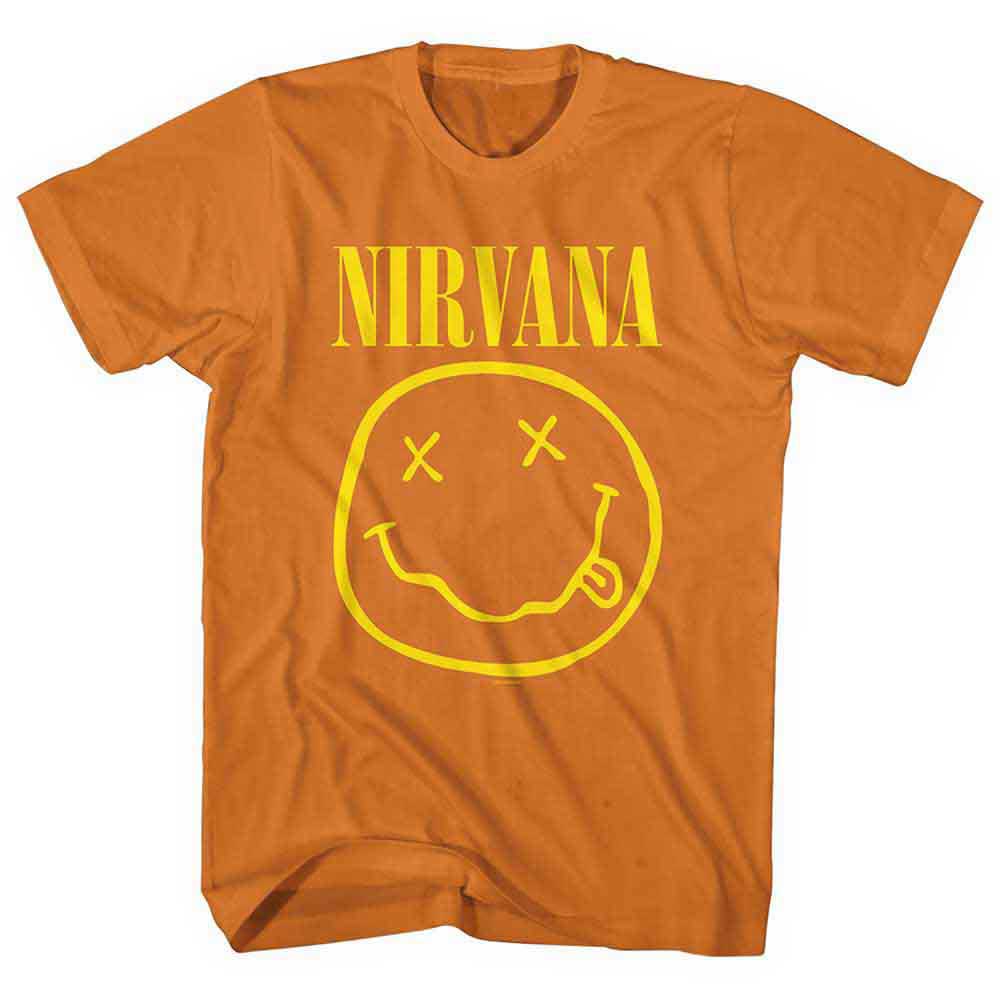 Tričko Nirvana - Yellow Happy Face, Dieťa,Oranžová,12 – 14 rokov